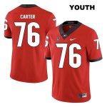 Youth Georgia Bulldogs NCAA #76 Michail Carter Nike Stitched Red Legend Authentic College Football Jersey MKY0154ZU
